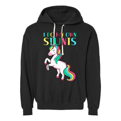 Funny I Do My Own Stunts Broken Arm Cute Magical Unicorn Garment-Dyed Fleece Hoodie