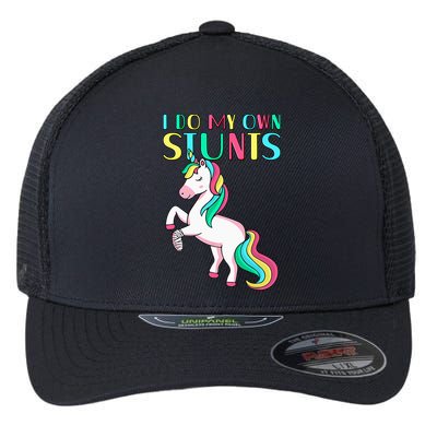 Funny I Do My Own Stunts Broken Arm Cute Magical Unicorn Flexfit Unipanel Trucker Cap