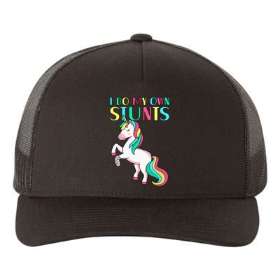 Funny I Do My Own Stunts Broken Arm Cute Magical Unicorn Yupoong Adult 5-Panel Trucker Hat