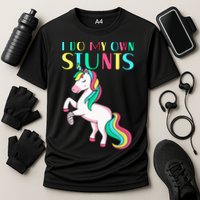 Funny I Do My Own Stunts Broken Arm Cute Magical Unicorn Performance Shirt
