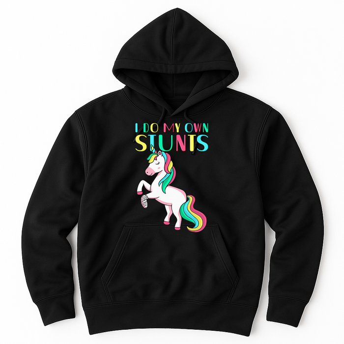 Funny I Do My Own Stunts Broken Arm Cute Magical Unicorn Hoodie