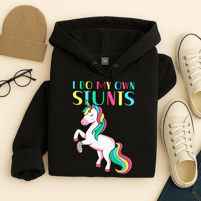 Funny I Do My Own Stunts Broken Arm Cute Magical Unicorn Hoodie