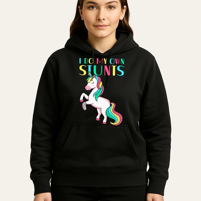 Funny I Do My Own Stunts Broken Arm Cute Magical Unicorn Hoodie