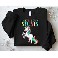Funny I Do My Own Stunts Broken Arm Cute Magical Unicorn Sweatshirt