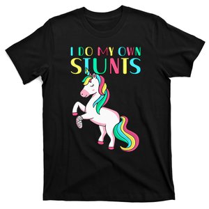 Funny I Do My Own Stunts Broken Arm Cute Magical Unicorn T-Shirt