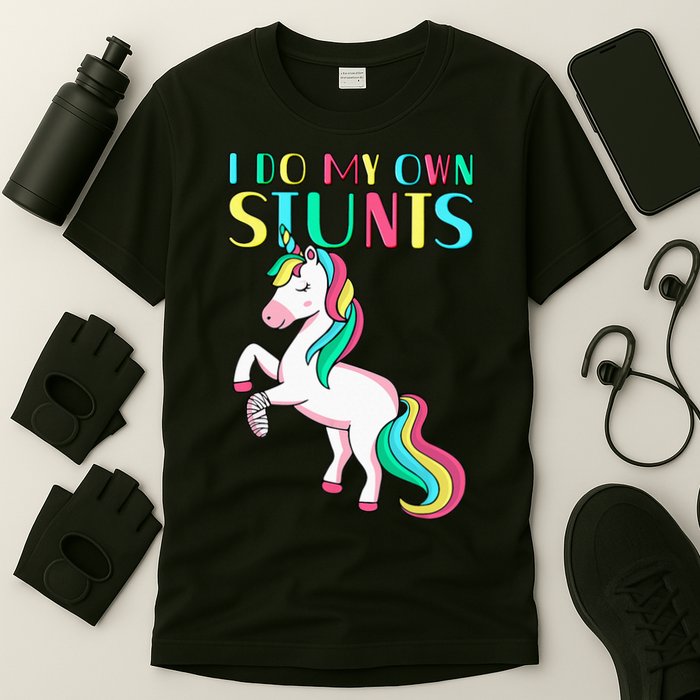 Funny I Do My Own Stunts Broken Arm Cute Magical Unicorn T-Shirt