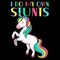 Funny I Do My Own Stunts Broken Arm Cute Magical Unicorn T-Shirt