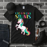 Funny I Do My Own Stunts Broken Arm Cute Magical Unicorn Tall T-Shirt