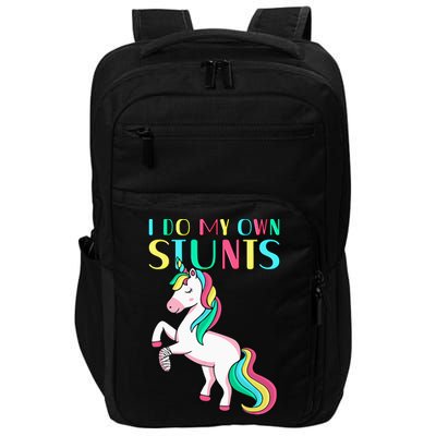 Funny I Do My Own Stunts Broken Arm Cute Magical Unicorn Impact Tech Backpack
