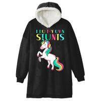 Funny I Do My Own Stunts Broken Arm Cute Magical Unicorn Hooded Wearable Blanket