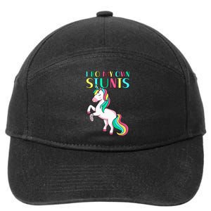 Funny I Do My Own Stunts Broken Arm Cute Magical Unicorn 7-Panel Snapback Hat