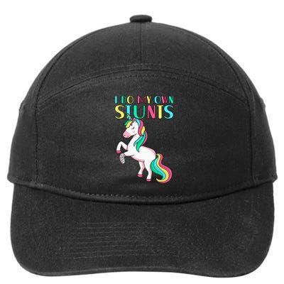 Funny I Do My Own Stunts Broken Arm Cute Magical Unicorn 7-Panel Snapback Hat