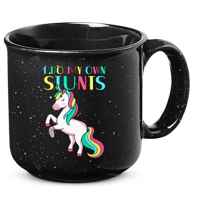 Funny I Do My Own Stunts Broken Arm Cute Magical Unicorn 15oz Campfire Ceramic Mug