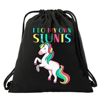 Funny I Do My Own Stunts Broken Arm Cute Magical Unicorn Drawstring Bag