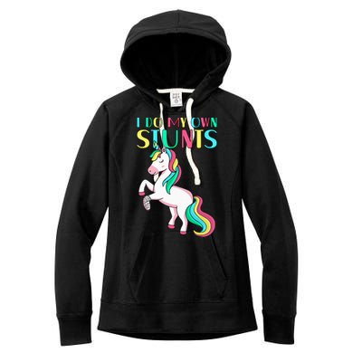 Funny I Do My Own Stunts Broken Arm Cute Magical Unicorn Women's Fleece Hoodie