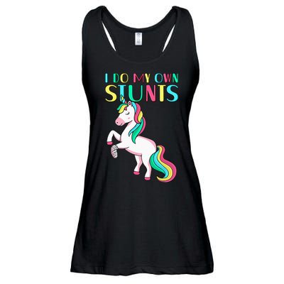 Funny I Do My Own Stunts Broken Arm Cute Magical Unicorn Ladies Essential Flowy Tank