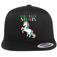 Funny I Do My Own Stunts Broken Arm Cute Magical Unicorn Flatbill Hat
