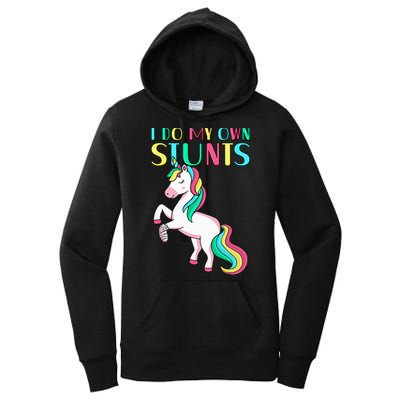 Funny I Do My Own Stunts Broken Arm Cute Magical Unicorn Women's Pullover Hoodie