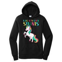 Funny I Do My Own Stunts Broken Arm Cute Magical Unicorn Women's Pullover Hoodie