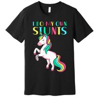 Funny I Do My Own Stunts Broken Arm Cute Magical Unicorn Premium T-Shirt