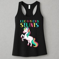 Funny I Do My Own Stunts Broken Arm Cute Magical Unicorn Womens Tank Top