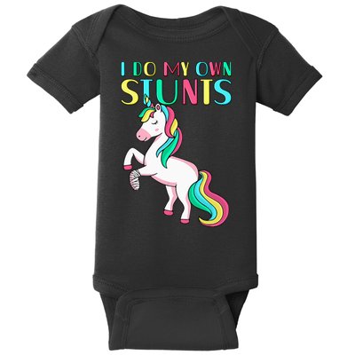 Funny I Do My Own Stunts Broken Arm Cute Magical Unicorn Baby Bodysuit