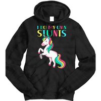 Funny I Do My Own Stunts Broken Arm Cute Magical Unicorn Tie Dye Hoodie