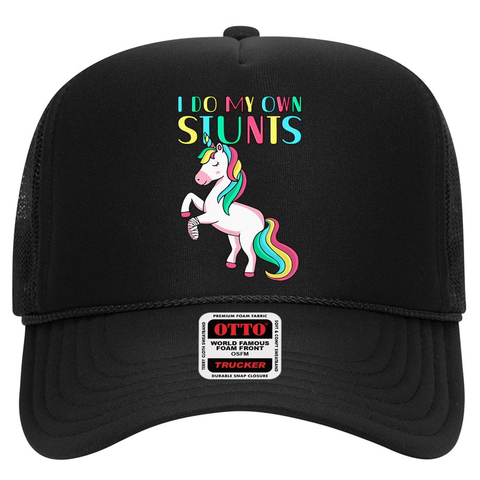 Funny I Do My Own Stunts Broken Arm Cute Magical Unicorn Trucker Hat