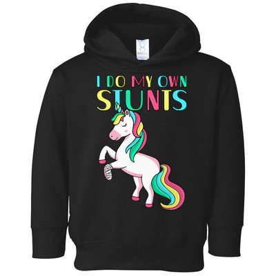 Funny I Do My Own Stunts Broken Arm Cute Magical Unicorn Toddler Hoodie