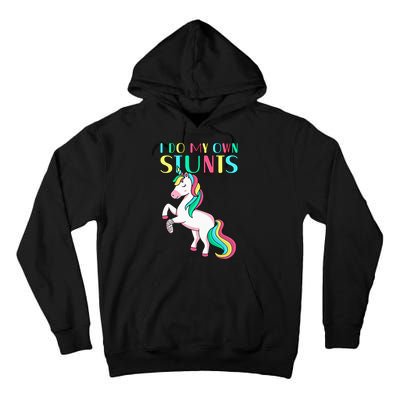 Funny I Do My Own Stunts Broken Arm Cute Magical Unicorn Tall Hoodie