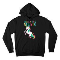 Funny I Do My Own Stunts Broken Arm Cute Magical Unicorn Tall Hoodie