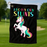 Funny I Do My Own Stunts Broken Arm Cute Magical Unicorn Golf Towel