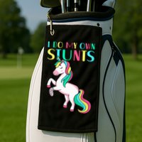 Funny I Do My Own Stunts Broken Arm Cute Magical Unicorn Golf Towel