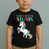 Funny I Do My Own Stunts Broken Arm Cute Magical Unicorn Toddler T-Shirt