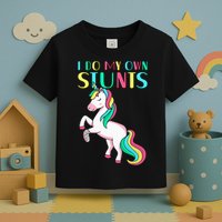 Funny I Do My Own Stunts Broken Arm Cute Magical Unicorn Toddler T-Shirt