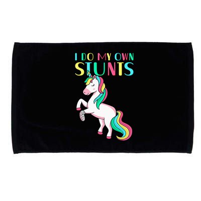 Funny I Do My Own Stunts Broken Arm Cute Magical Unicorn Microfiber Hand Towel