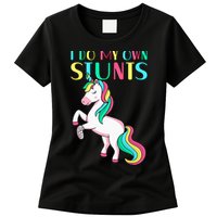 Funny I Do My Own Stunts Broken Arm Cute Magical Unicorn Womens T-Shirt