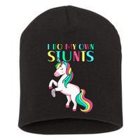 Funny I Do My Own Stunts Broken Arm Cute Magical Unicorn Short Acrylic Beanie