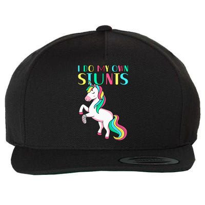 Funny I Do My Own Stunts Broken Arm Cute Magical Unicorn Wool Snapback Cap