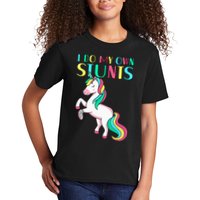 Funny I Do My Own Stunts Broken Arm Cute Magical Unicorn Kids T-Shirt