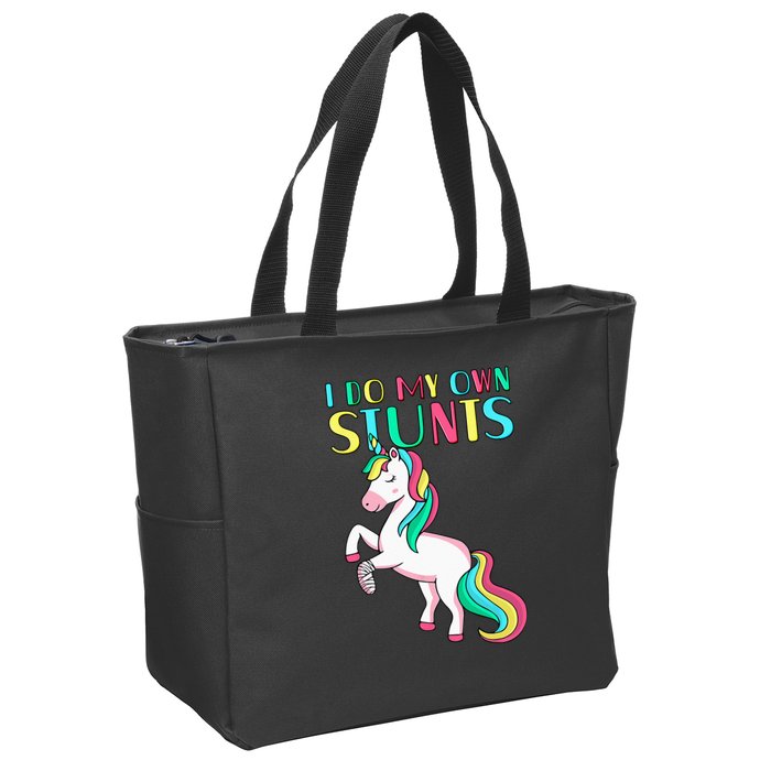 Funny I Do My Own Stunts Broken Arm Cute Magical Unicorn Zip Tote Bag
