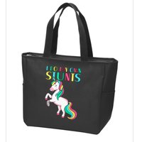 Funny I Do My Own Stunts Broken Arm Cute Magical Unicorn Zip Tote Bag