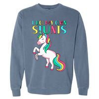 Funny I Do My Own Stunts Broken Arm Cute Magical Unicorn Garment-Dyed Sweatshirt