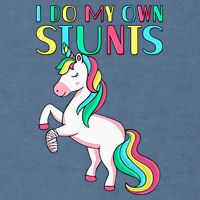 Funny I Do My Own Stunts Broken Arm Cute Magical Unicorn Garment-Dyed Sweatshirt