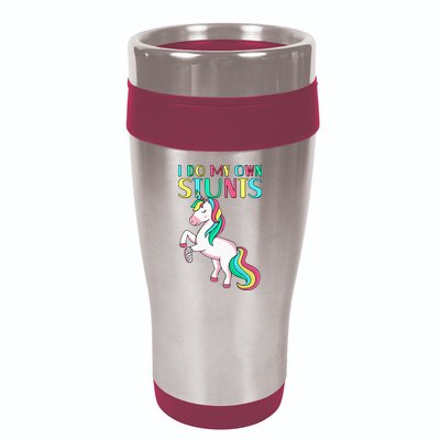 Funny I Do My Own Stunts Broken Arm Cute Magical Unicorn 16oz Travel Tumbler