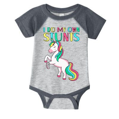 Funny I Do My Own Stunts Broken Arm Cute Magical Unicorn Infant Baby Jersey Bodysuit