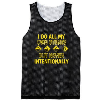 Funny I Do All My Own Stunts But Never Intentionally Gift Mesh Reversible Basketball Jersey Tank