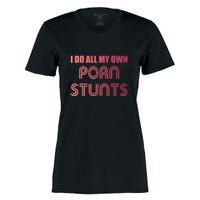 Funny I Do All My Own Porn Stunts Gift Women's Momentum V-Neck T-Shirt