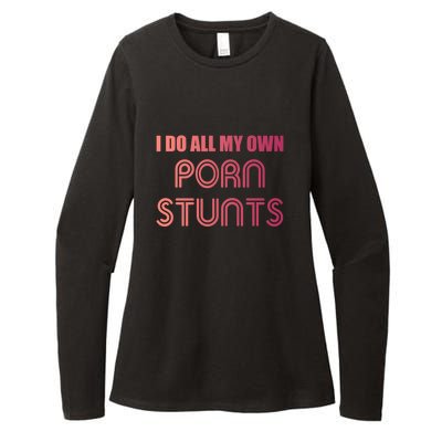 Funny I Do All My Own Porn Stunts Gift Womens CVC Long Sleeve Shirt