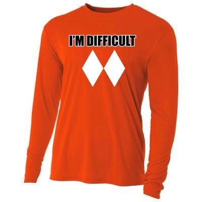 Funny I'm Difficulgift Double Black Diamond Ski Gift Cooling Performance Long Sleeve Crew